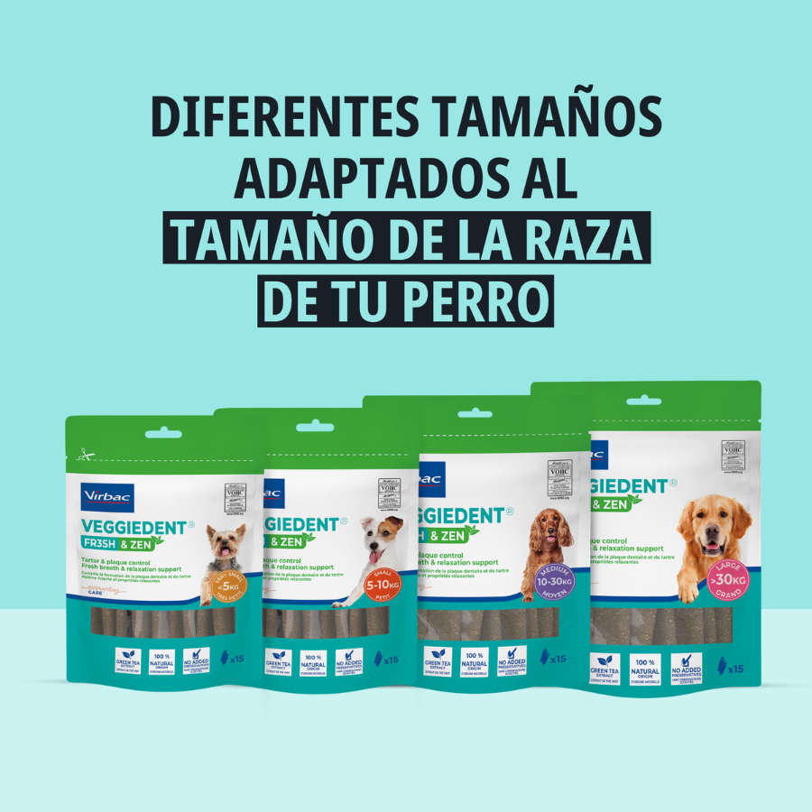 15 barritas Virbac L&aacute;minas Veggiedent Zen XS para perros, , large Imagen numero 4