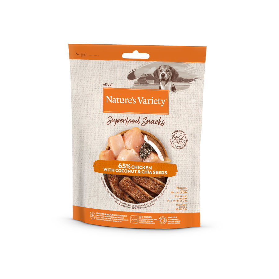 Nature's Variety Barritas Pollo snacks superfood para perros