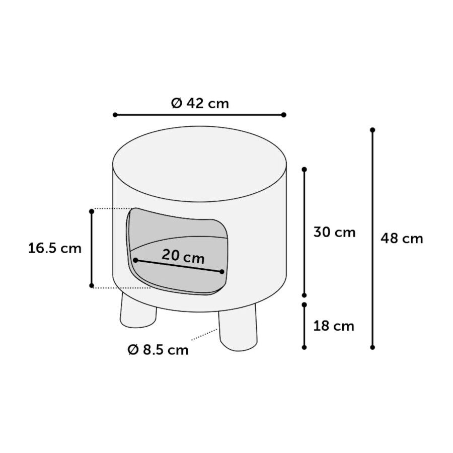 Flamingo Omar Cueva Taburete Marrón para gatos thumbnail