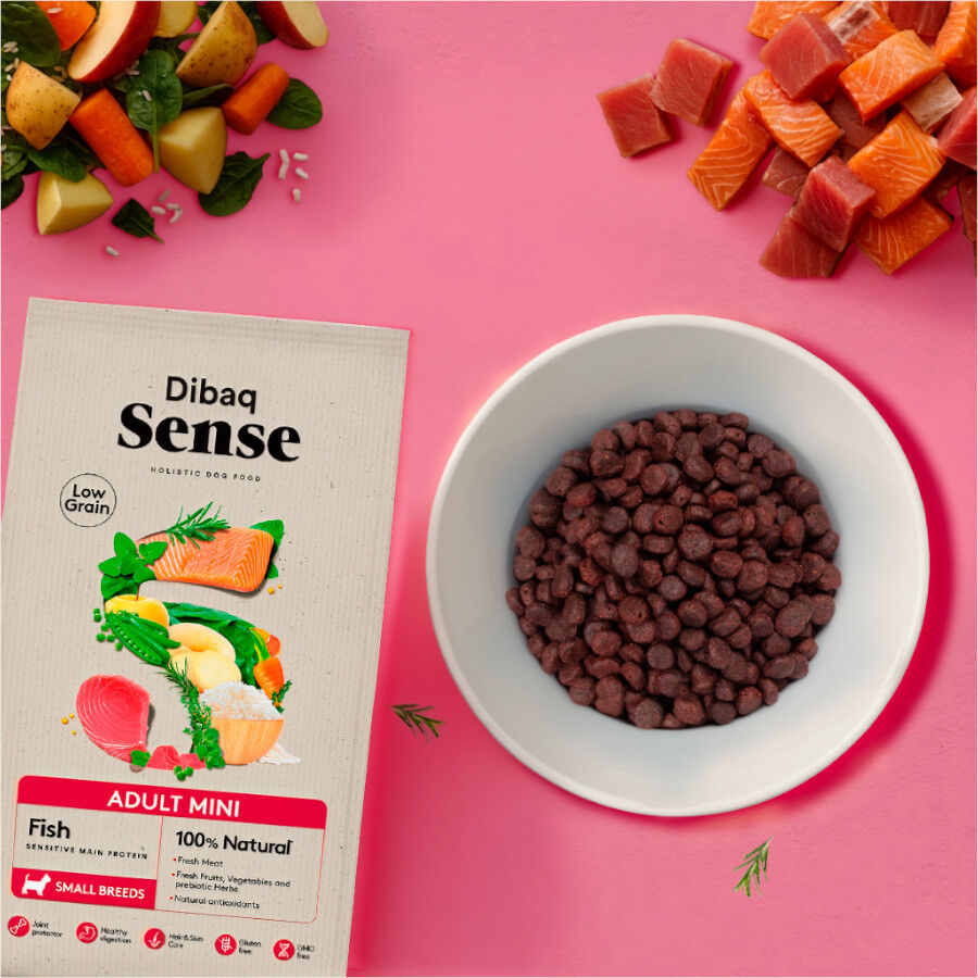 Dubaq Sense Low Grain Ault Mini Pescado Pienso para perros, , large Imagen numero 2