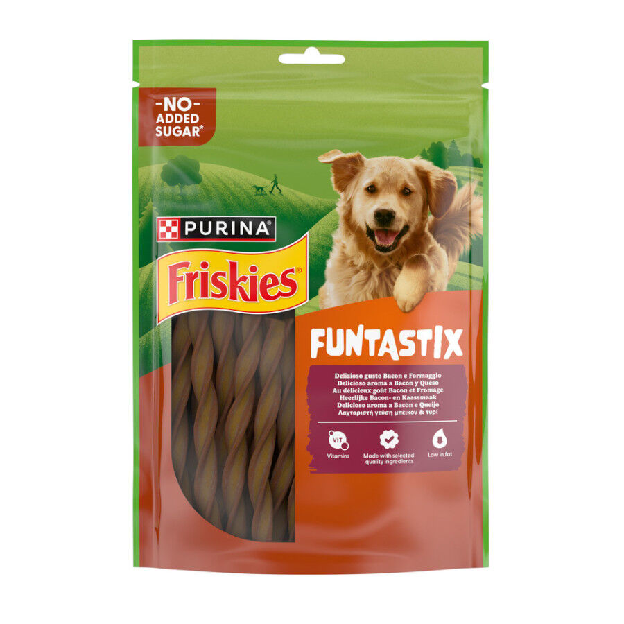 175 g Friskies Funtastix Barritas de Queso y Bacon para perros, , large Imagen numero 1