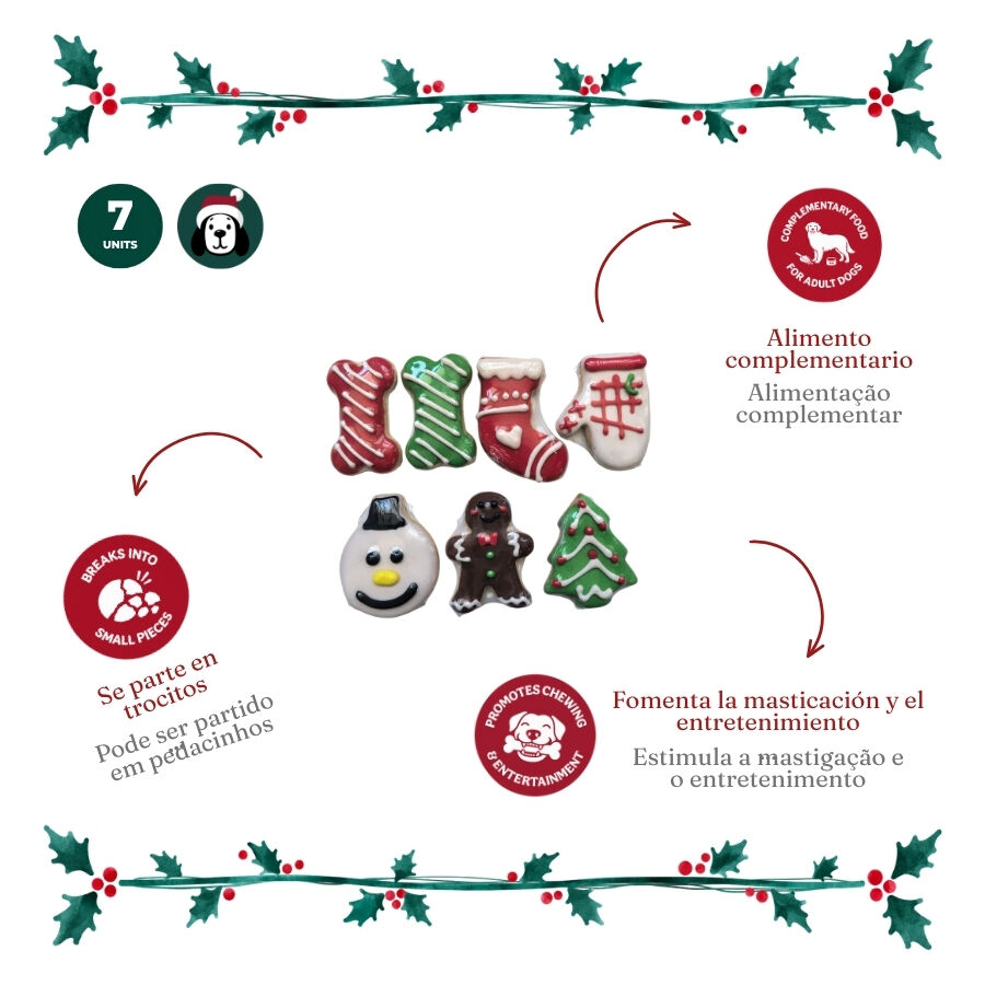 1 pack x 7 uds. Wonder Christmas Pack Regalo Galletas Snacks para perros, , large Imagen numero 3