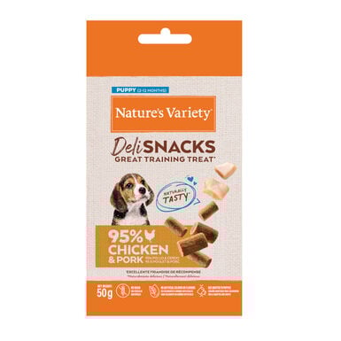 Nature’s Variety Bocaditos Deli Snacks Puppy Pollo y Cerdo para perros