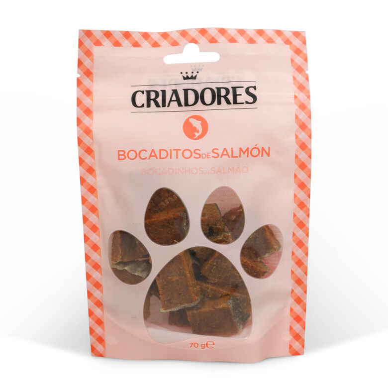 Criadores Bocaditos de Salmón snack para perros