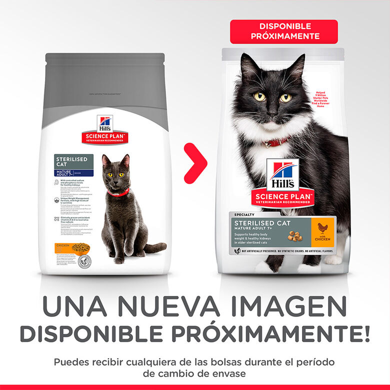 Hill&#039;s Science Plan Sterilised Mature Adult Pollo pienso para gatos thumbnail