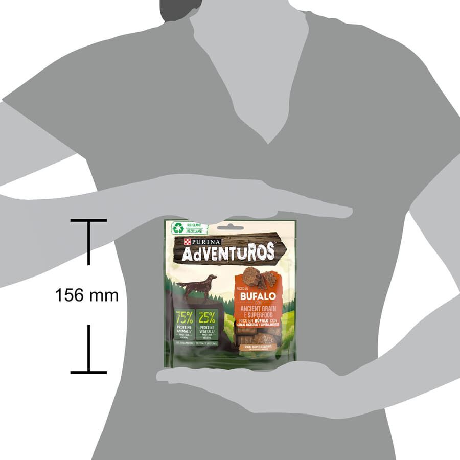 120 g Adventuros Bocaditos de B&uacute;falo y Cereal Ancestral para perros, , large Imagen numero 4