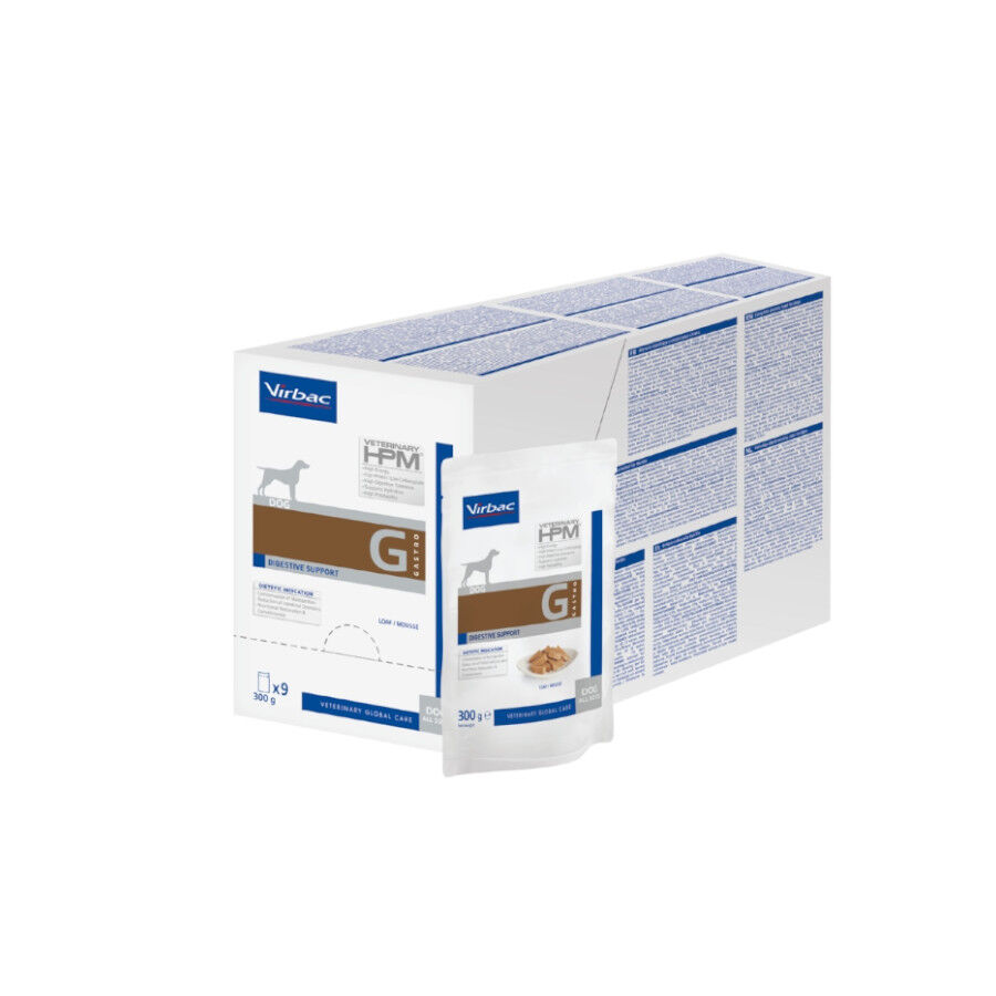 9 sobres x 300 g Virbac Veterinary HPM Gastro comida h&uacute;meda para Perros, , large Imagen numero 3