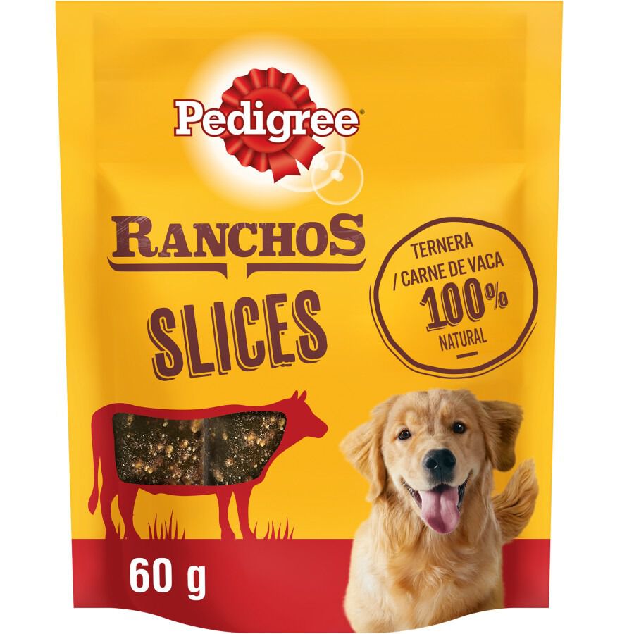 60 g Pedigree  Ranchos Slices Premios Sabor Ternera para Perros, , large Imagen numero 1