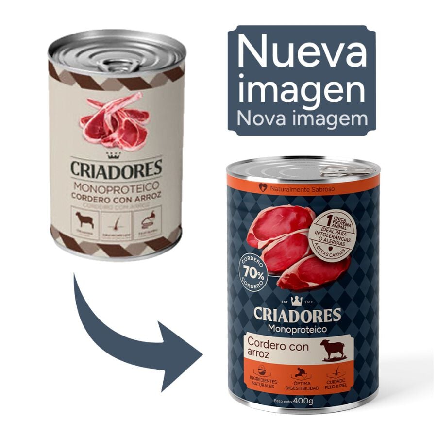 400 g Criadores Monoproteico Cordero y Arroz lata para perros, , large Imagen numero 2