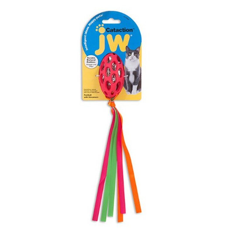 JW Cat pelota con cintas colgantes para gatos image number null