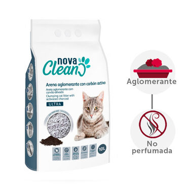 Nova Clean Ultra Lecho Aglomerante Carbón para gatos