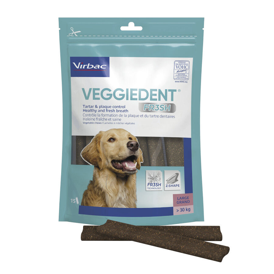 15 barritas Virbac Snacks Dentales Veggiedent Fresh para perros de raza grande, , large Imagen numero 2