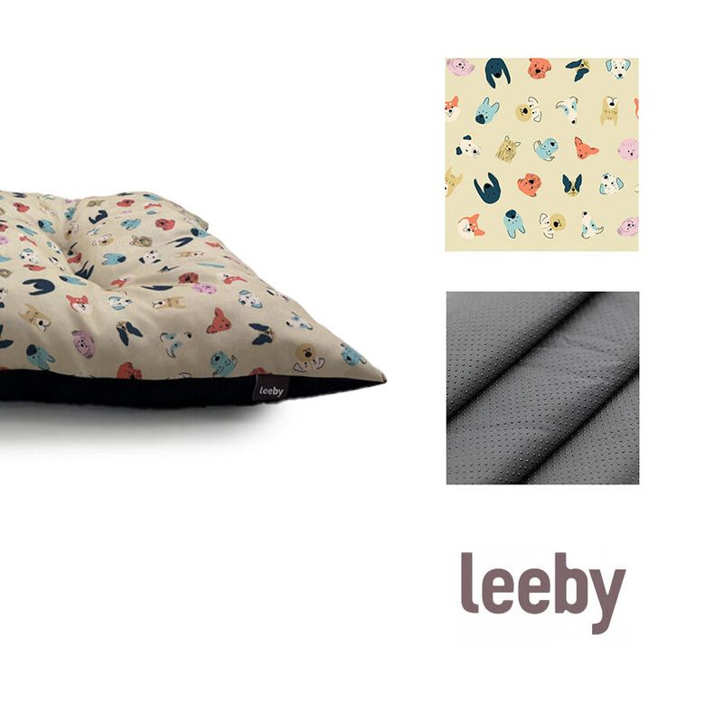 Leeby Cojín Acolchado Beige con Comics para perros thumbnail