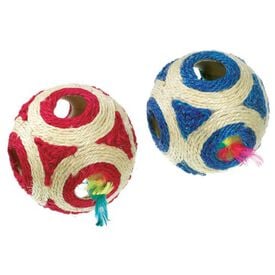Flamingo Pelota de sisal con sonajero para gatos 