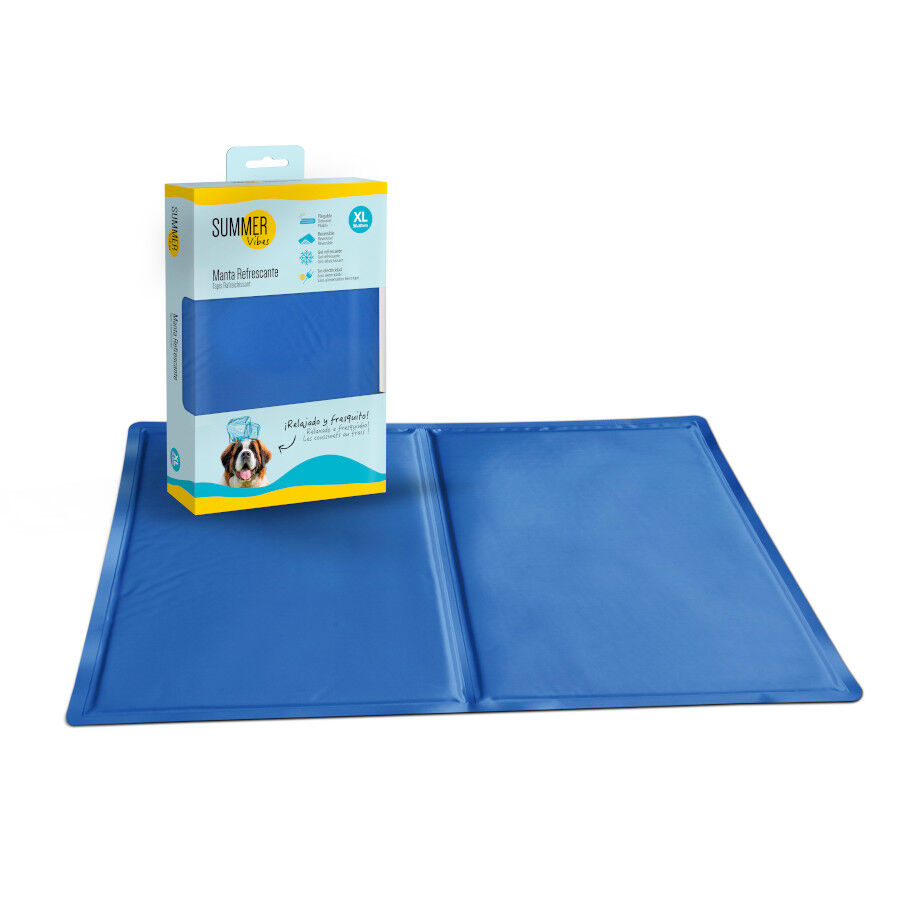 Summer Vibes Manta Refrescante Azul para perros, , large Imagen numero 1
