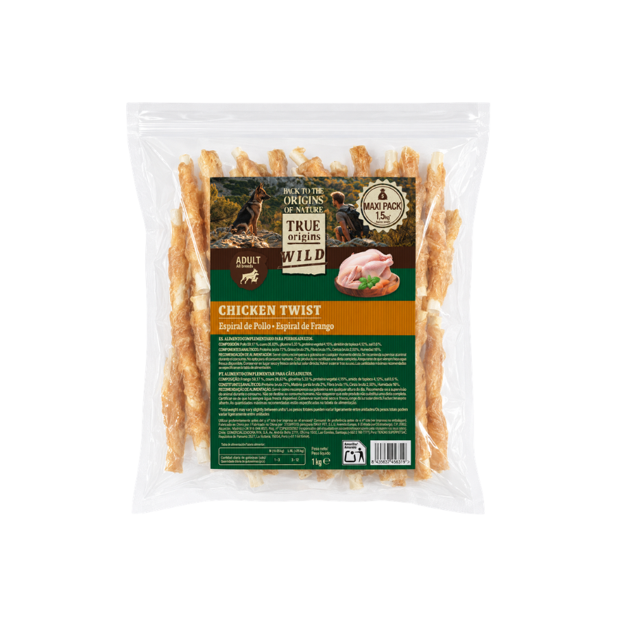 1.5 kg True Origins Wild Espiral de Pollo Snack para perros, , large Imagen numero 1