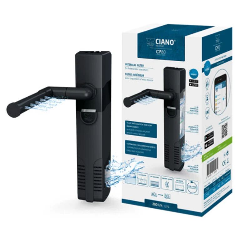 Ciano CF80 Filtro Interior de 3 Niveles para acuarios