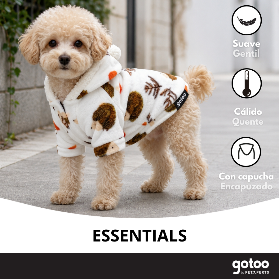 Gotoo Sudadera Forro Polar Estampado Erizo para perros, , large Imagen numero 6