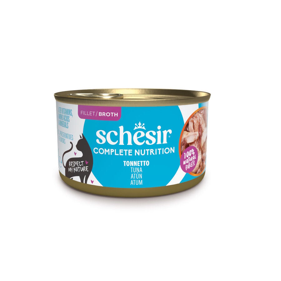 85 g Schesir Adult At&uacute;n lata para gatos, , large Imagen numero 1