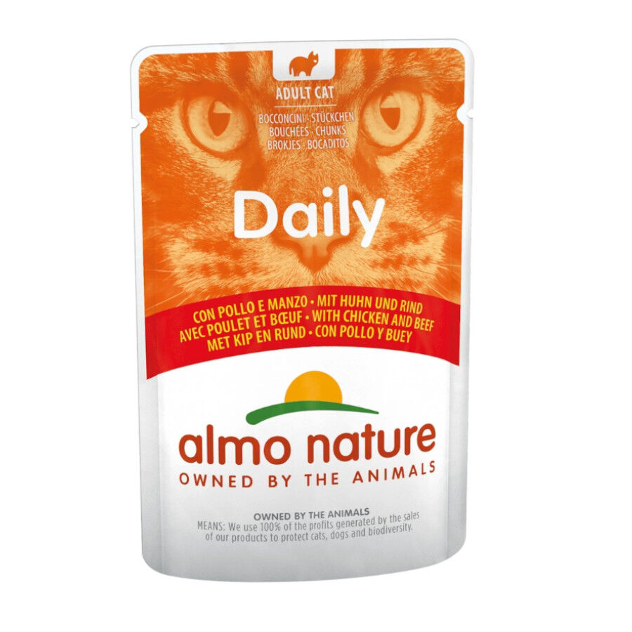 Almo Nature Adult Daily Menu Pollo y Buey sobre para gatos