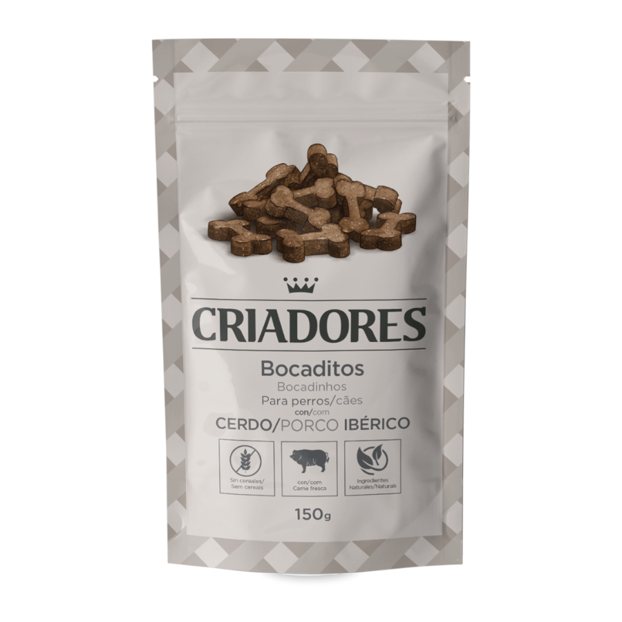 150 g Criadores Cerdo Ib&eacute;rico Bocaditos para perros, , large Imagen numero 1