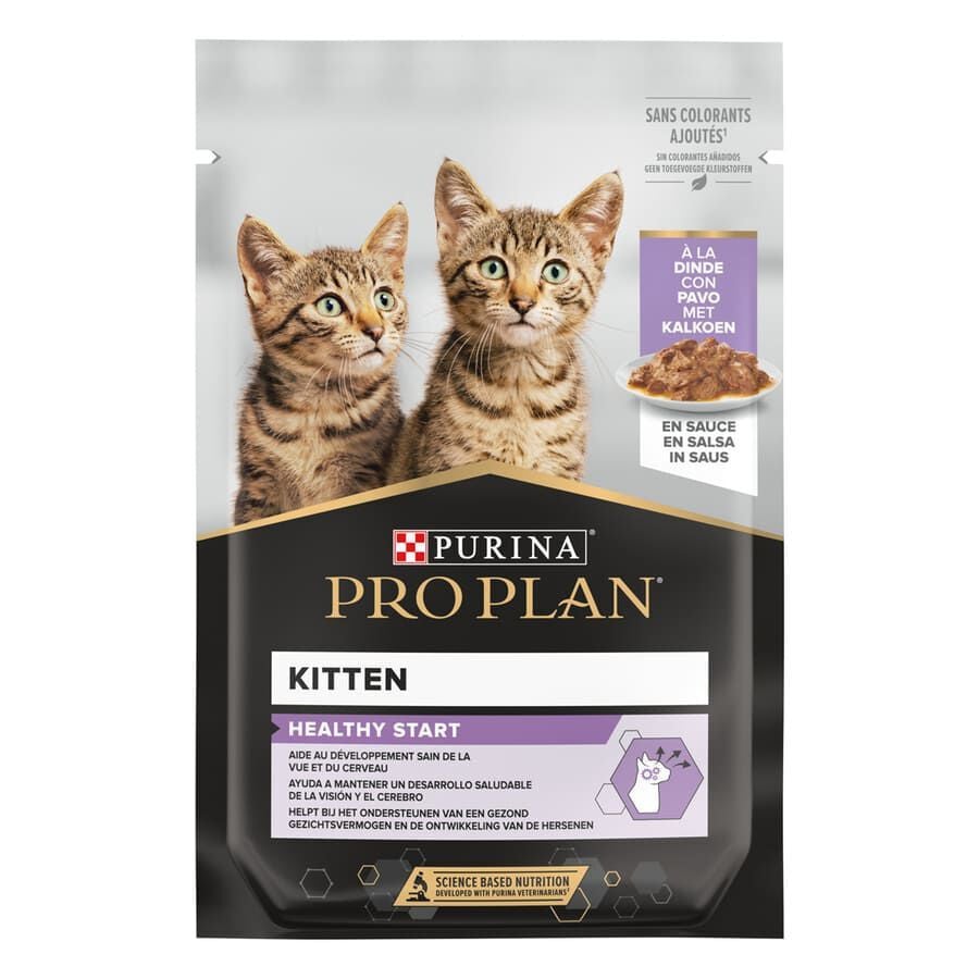 Pro Plan NutriSavour Feline Kitten Pavo en salsa sobre para gatitos
