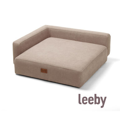 Leeby sofá chaiselongue beige para perros