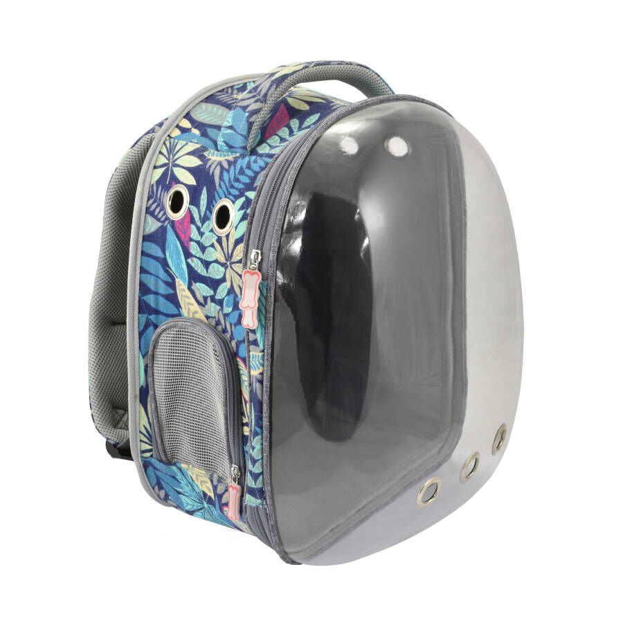 Nayeco Space Mochila Transport&iacute;n con Esfera Azul para perros y gatos, , large Imagen numero 1