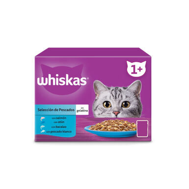 Whiskas Selección Pescados Gelatina en Bolsita para gatos