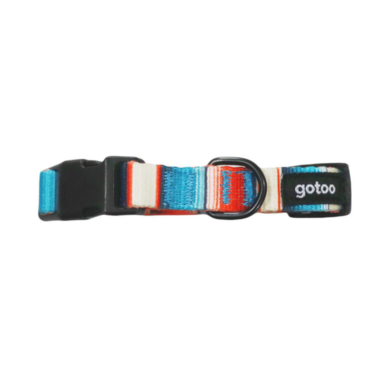 Gotoo Collar estampado rayas multicolor para perros thumbnail