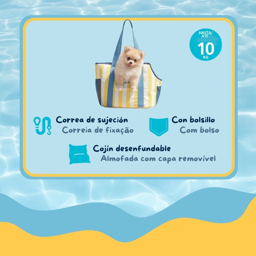Summer Vibes Bolso Amarillo de Rayas para cachorros, , large Imagen numero 4