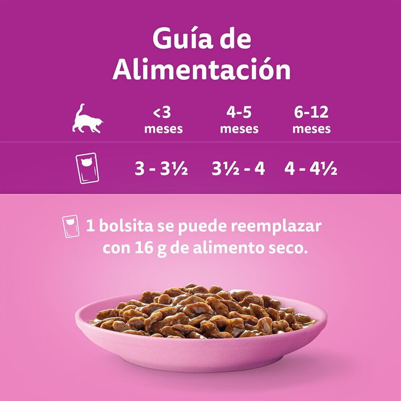 Whiskas Carnes en Salsa en Bolsita para Gatitos thumbnail