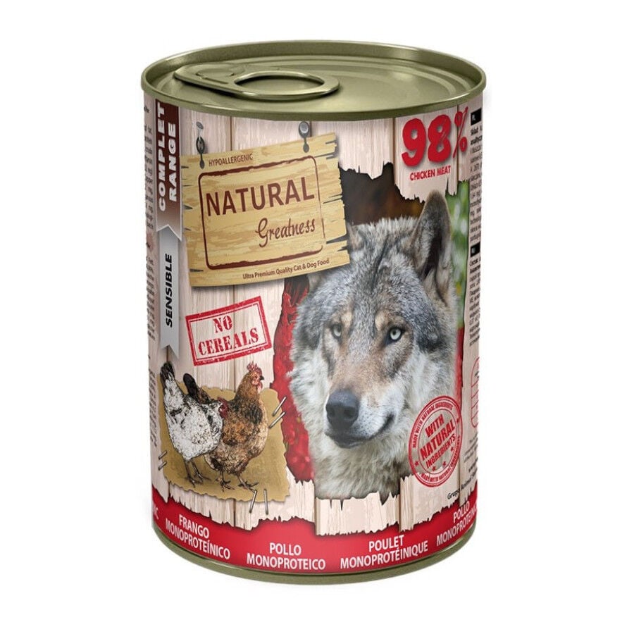 170 g Natural Greatness Monoproteico Pollo lata para perros, , large Imagen numero 1