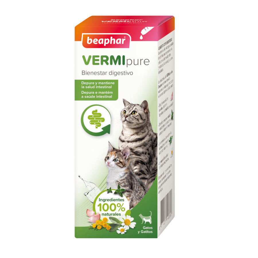 Beaphar VERMIpure Repelente Interno Natural L&iacute;quido para gatos, , large Imagen numero 1