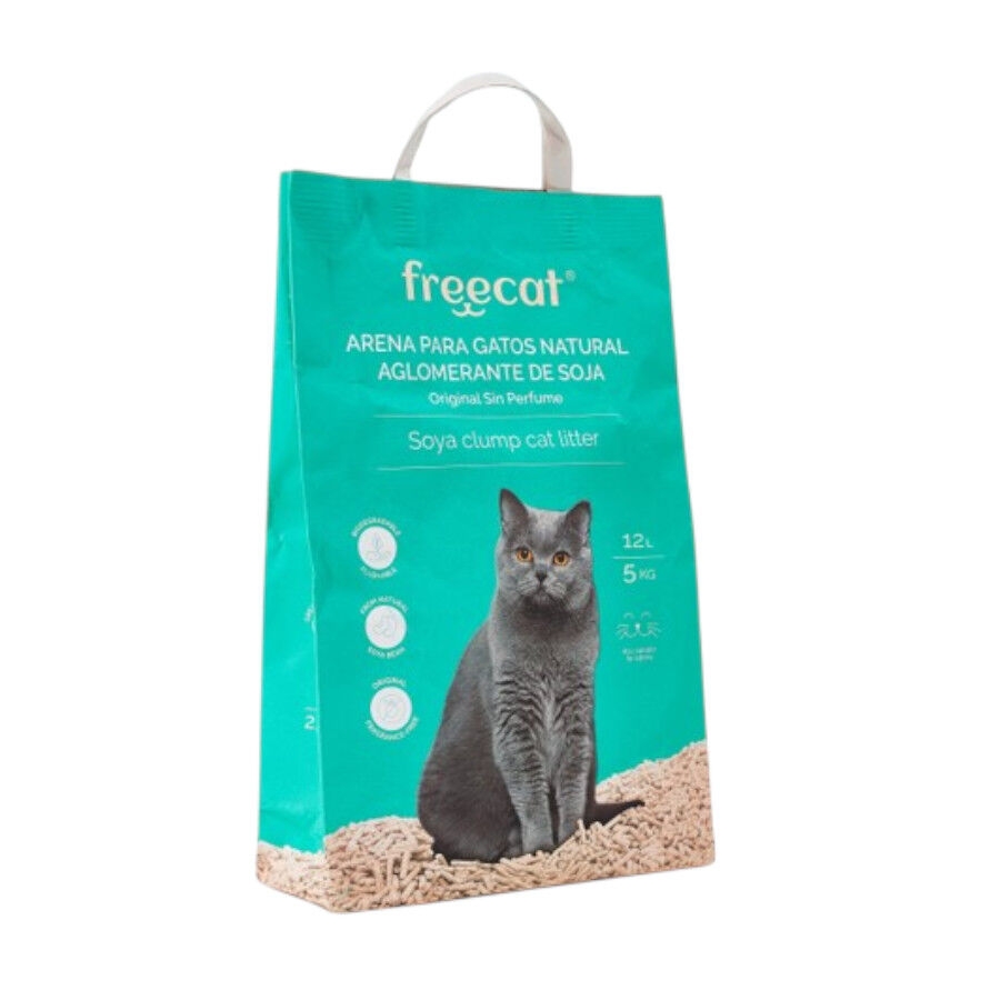 12 L Freecat Arena Aglomerante Natural Soja Original para gatos, , large Imagen numero 1