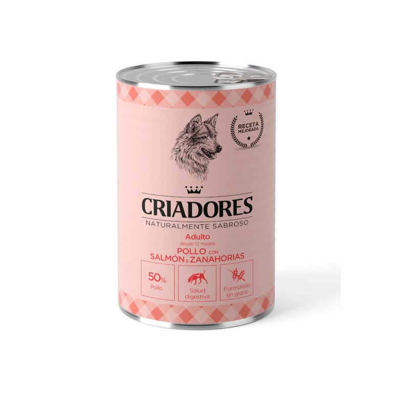 400 g Criadores Adulto Pollo y Salmón lata para perros,  Imagen numero 1 400 g Criadores Adulto Pollo y Salmón lata para perros, , large Imagen numero 1