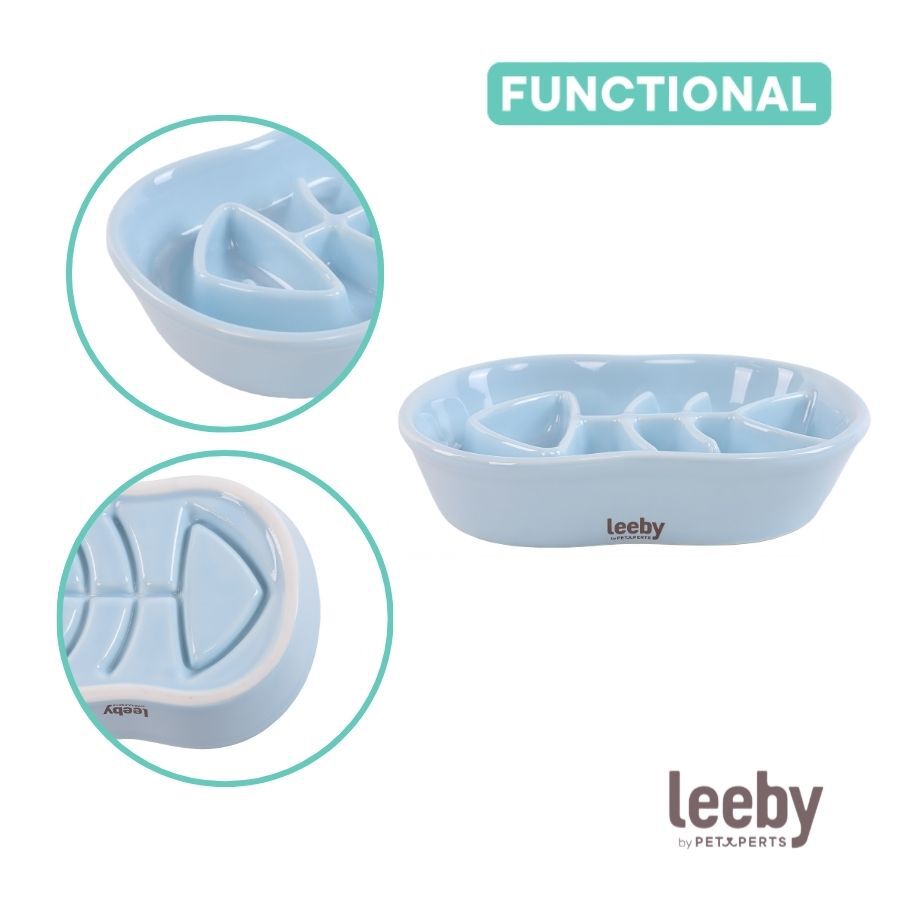 Leeby Comedero Antivoracidad de Cer&aacute;mica para gatos, , large Imagen numero 3