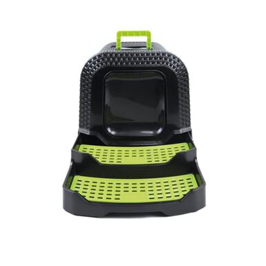 M-Pets Eco Rattan Caja de Arena Negra para gatos