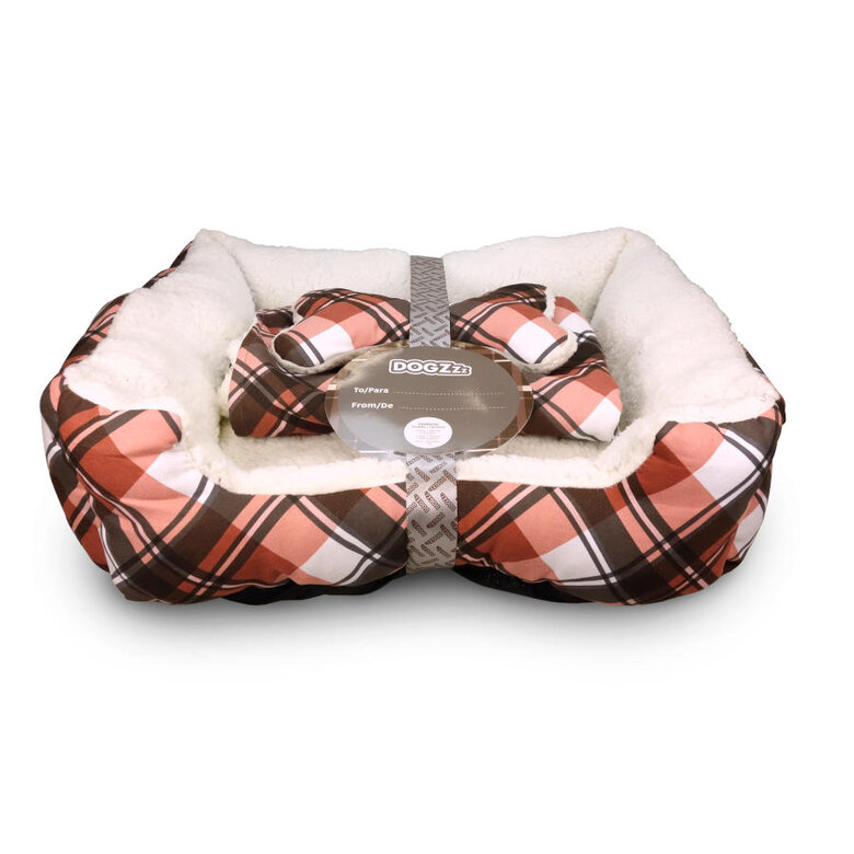 Guau Christmas pack cama y manta plaid set image number null