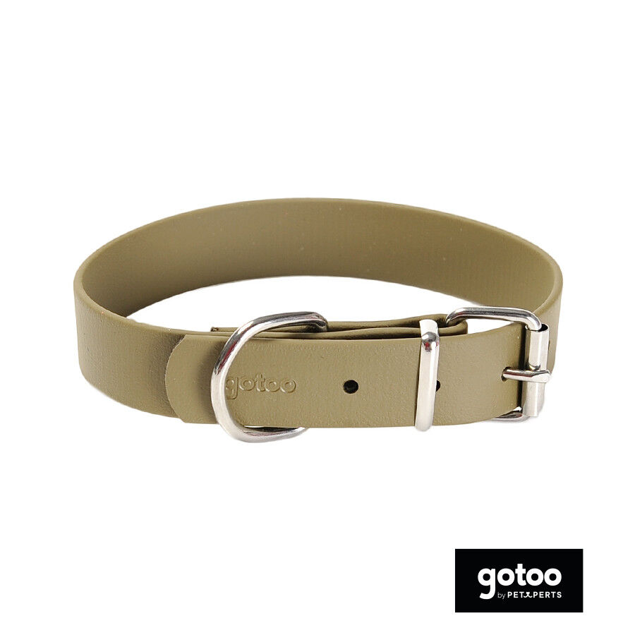 Gotoo Collar Biothane verde oliva para perros, , large Imagen numero 2