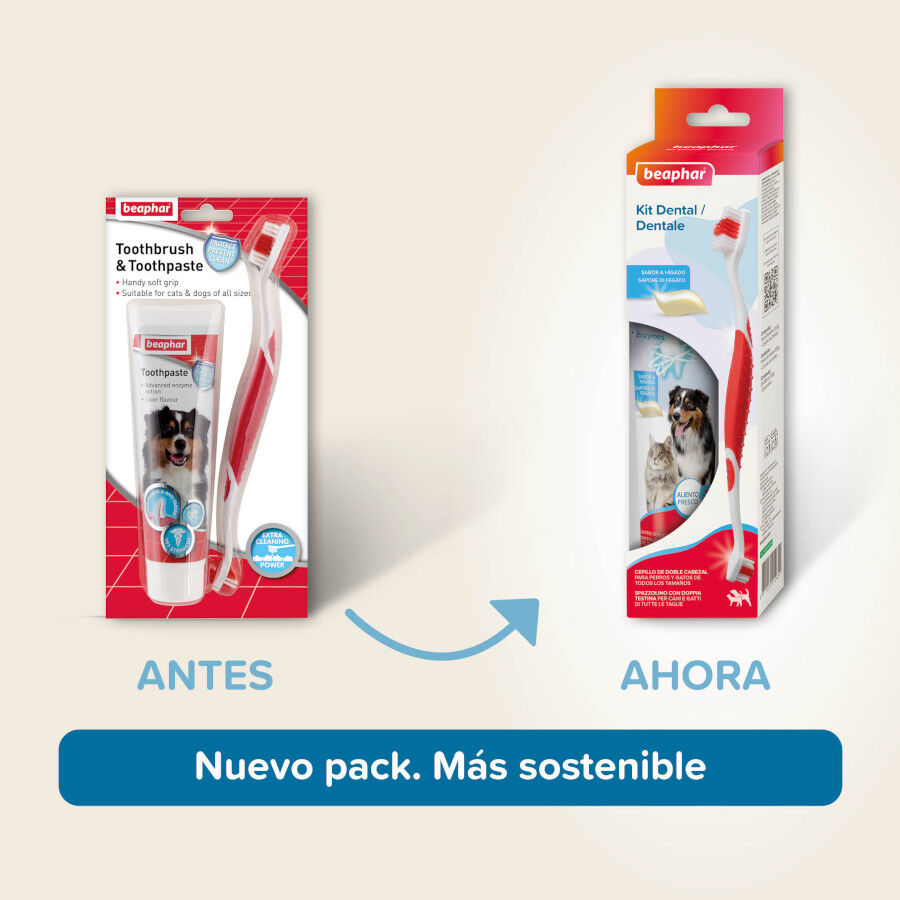 Beaphar Pack Dental Pasta y Cepillo para Perros y Gatos thumbnail