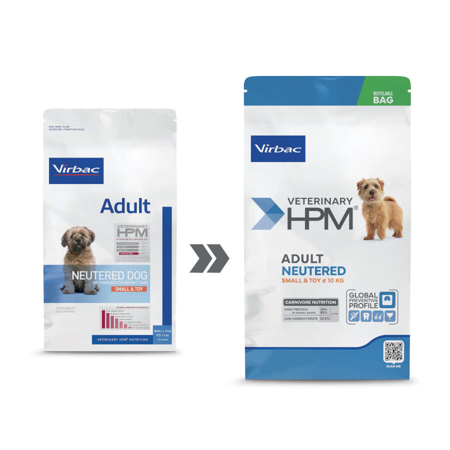 400 g Virbac Veterinary HPM Adult Neutered Small & Toy pienso para perros, , large Imagen numero 2