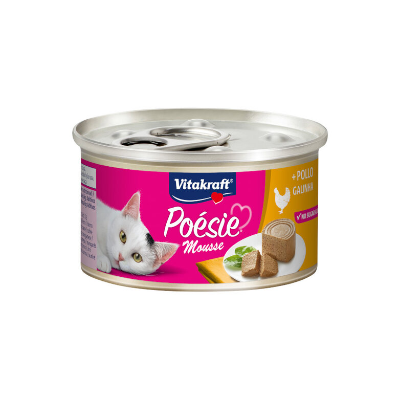 85 g Vitakraft Poésie Mousse de Pollo lata para gatos ,  Imagen numero 1 85 g Vitakraft Poésie Mousse de Pollo lata para gatos , , large Imagen numero 1