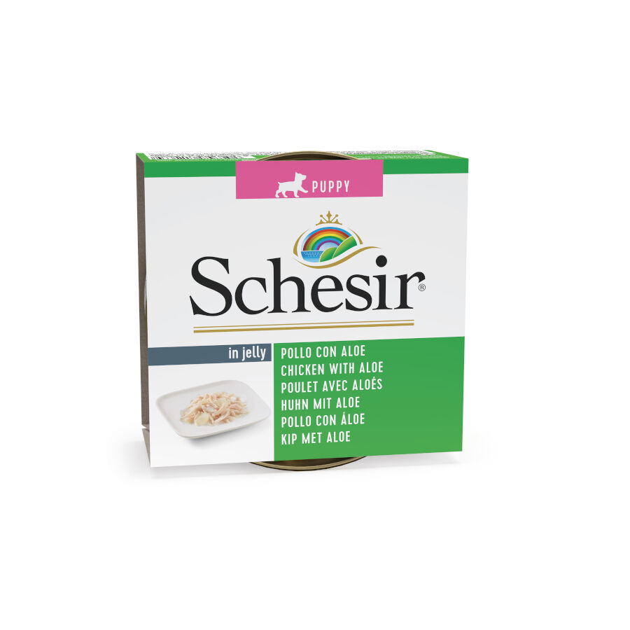 150 g Schesir Puppy pollo con aloe lata para perros, , large Imagen numero 1