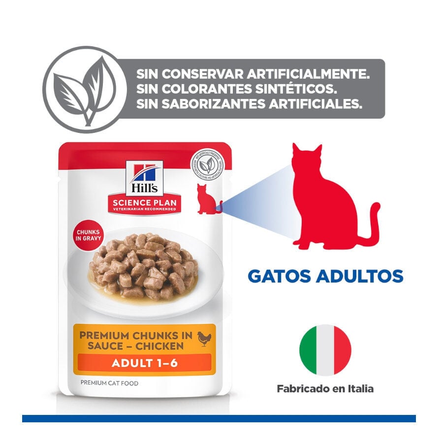 85 g Hill's Science Plan Adult Pollo sobre para gatos, , large Imagen numero 5