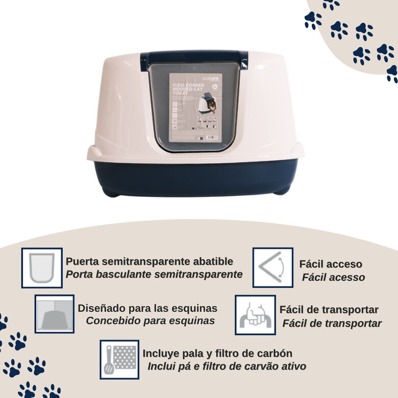 Nice Care Arenero Flip Corner Azul para Gatos,  Imagen numero 3 Nice Care Arenero Flip Corner Azul para Gatos, , large Imagen numero 3