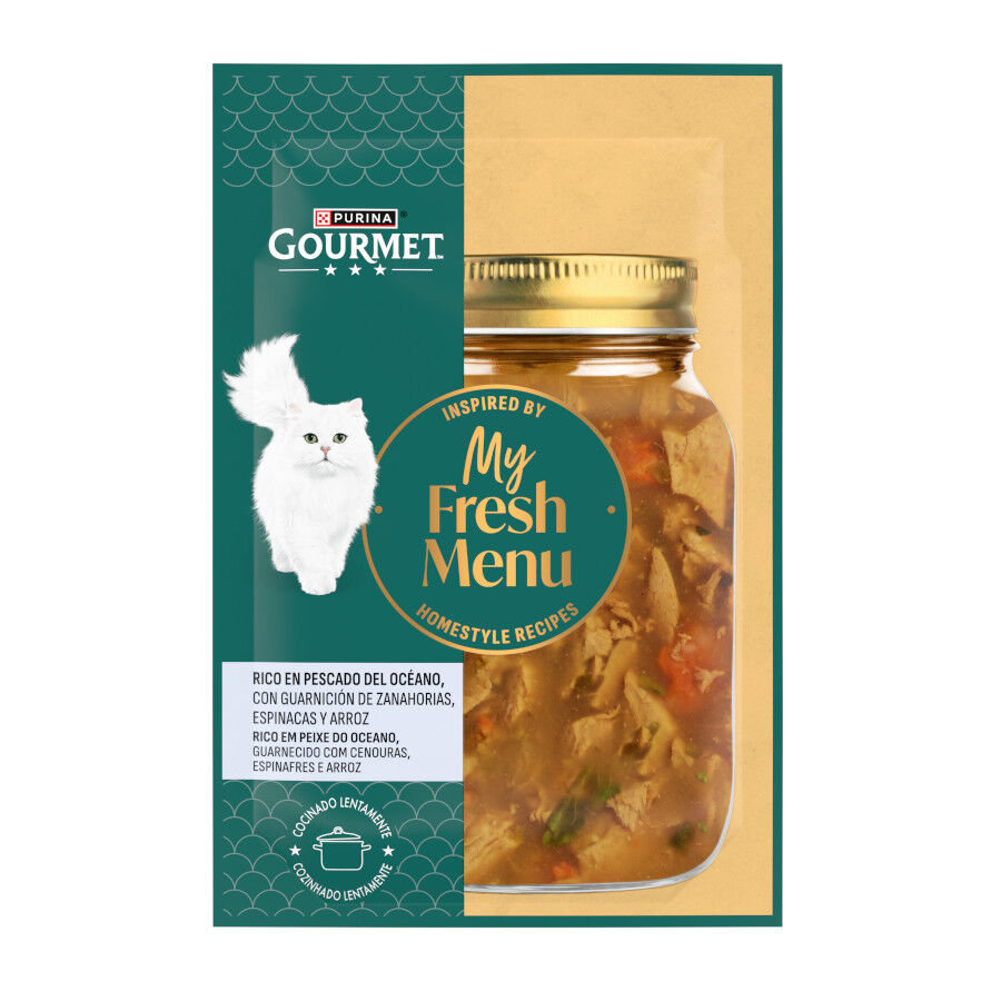 75 g Gourmet My Fresh Menu Pescado del Oc&eacute;ano sobres para gatos, , large Imagen numero 1
