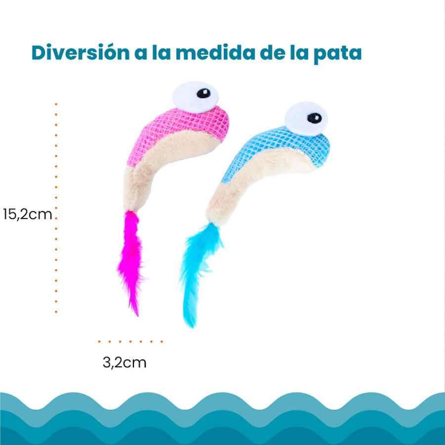 Catstages Dental Shrimpies Peluches con Plumas para gatos, , large Imagen numero 3