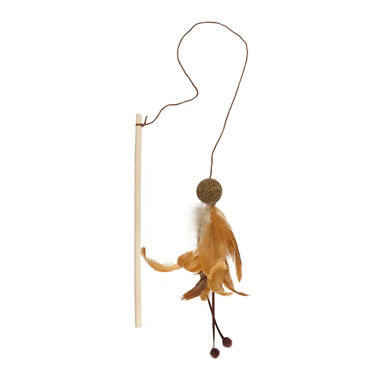 Flamingo Penken Caña con Plumas para gatos