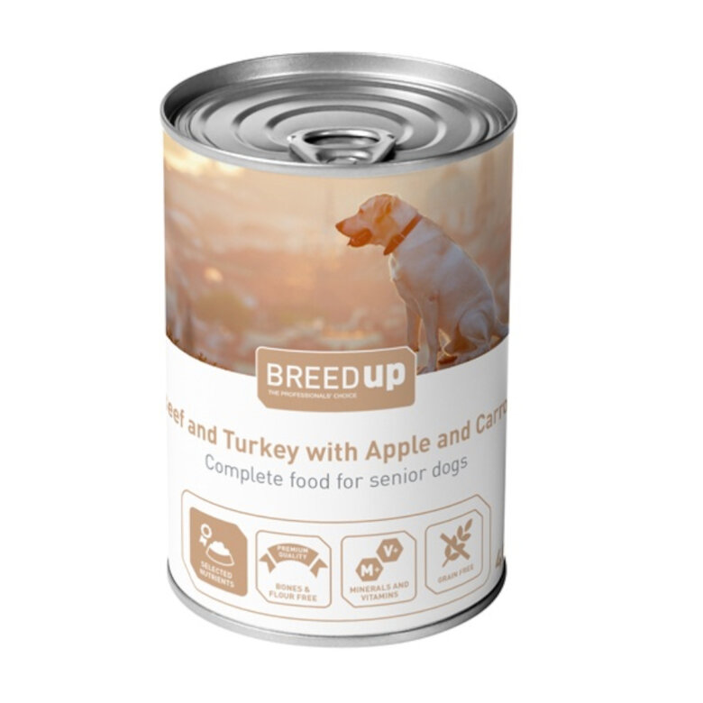Breed Up Sénior Ternera y Pavo con Manzana y Zanahoria para perros, , large image number null